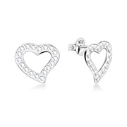 925 sterling silver multi crystals stud.