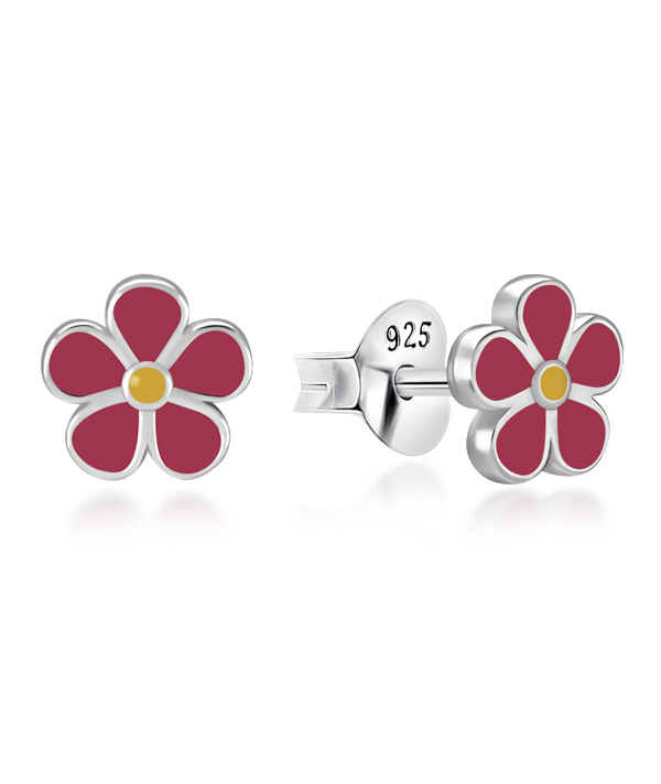 925 Sterling silver stud with Enamel color.