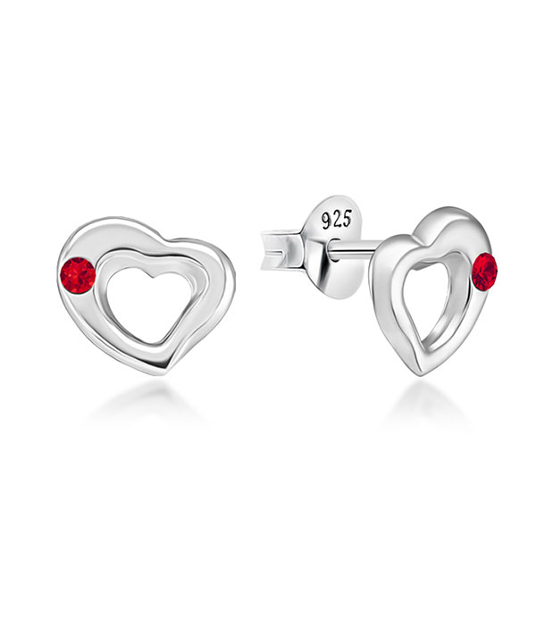 925 Sterling silver stud with crystals.