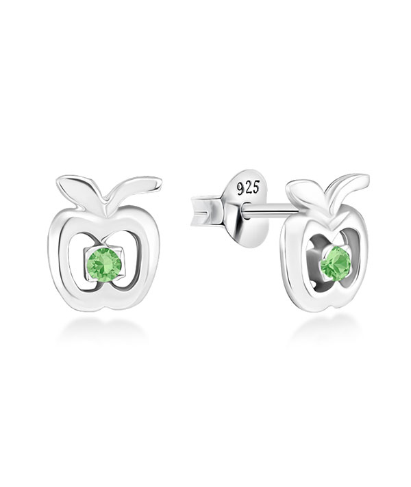 925 Sterling silver stud with crystals.