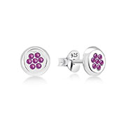 925 Sterling silver stud with crystals.