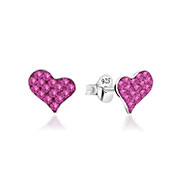 925 Sterling silver stud with multi crystals.