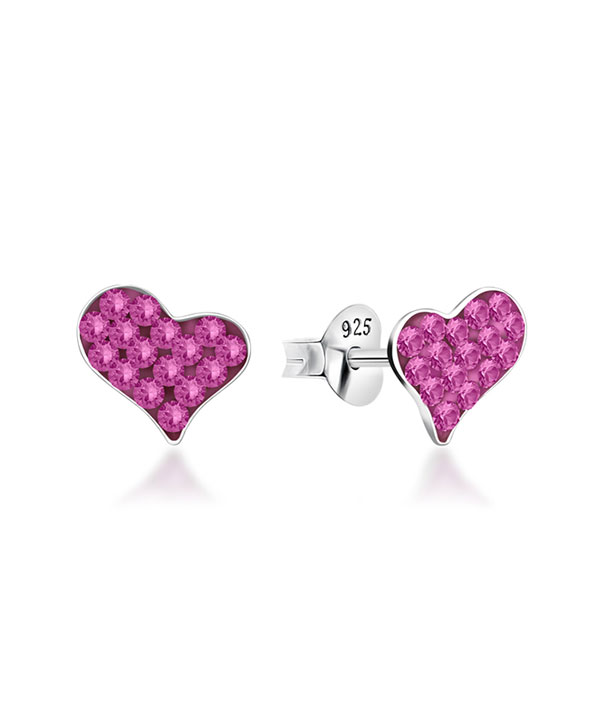 925 Sterling silver stud with multi crystals.
