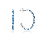 925 Sterling silver stud with multi crystals.