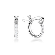 925 Sterling silver stud with multi crystals.