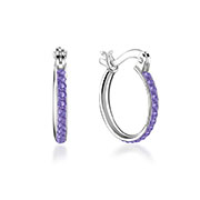 925 Sterling silver stud with multi crystals.
