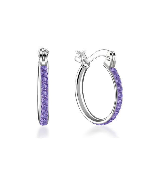 925 Sterling silver stud with multi crystals.