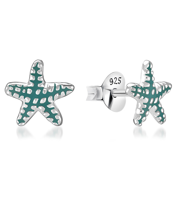 925 Sterling silver stud with Enamel color.