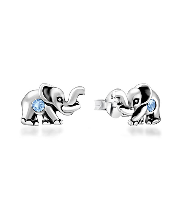 925 Sterling silver stud with crystals.