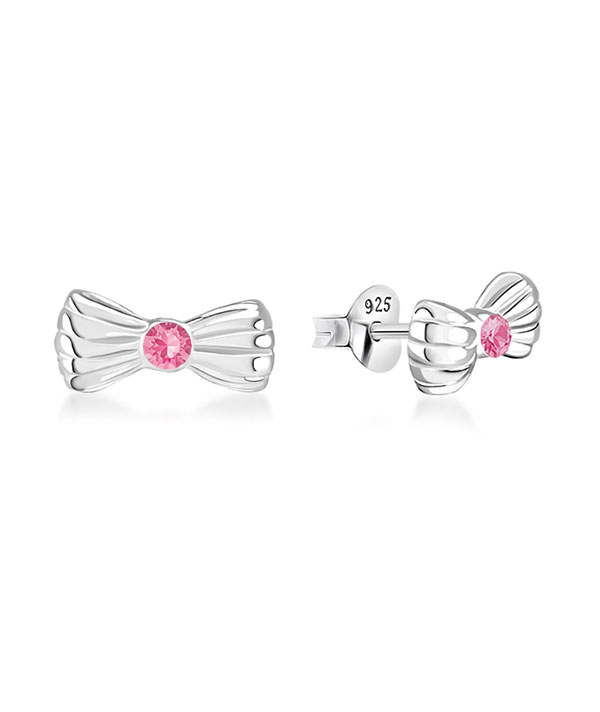 925 Sterling silver stud with crystals.