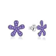 925 Sterling silver stud with multi crystals.