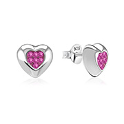 925 sterling silver multi crystals stud.