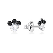 925 Sterling silver stud with crystals.