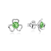 925 Sterling silver stud with crystals.