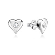 925 Sterling silver stud with crystals.
