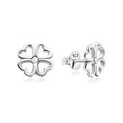 925 Sterling silver stud with crystals.