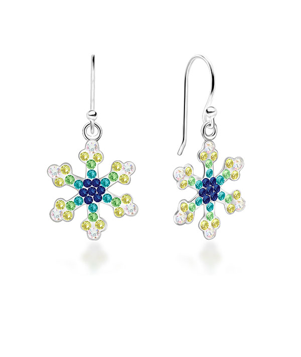 925 Sterling silver stud with multi crystals.