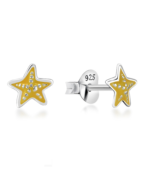 925 Sterling silver stud with Enamel color.