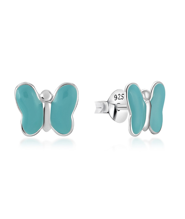 925 Sterling silver stud with Enamel color.