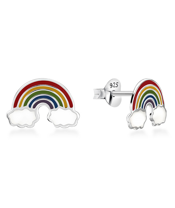 925 Sterling silver stud with Enamel color.