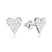 925 Sterling silver stud with multi crystals.