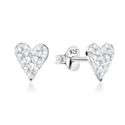 925 Sterling silver stud with multi crystals.
