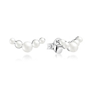 925 Sterling silver stud with synthetic pearl.