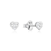 925 sterling silver multi crystals stud.
