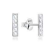 925 Sterling silver stud with multi crystals.