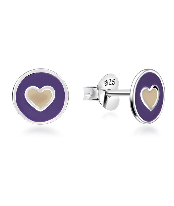 925 Sterling silver stud with Enamel color.