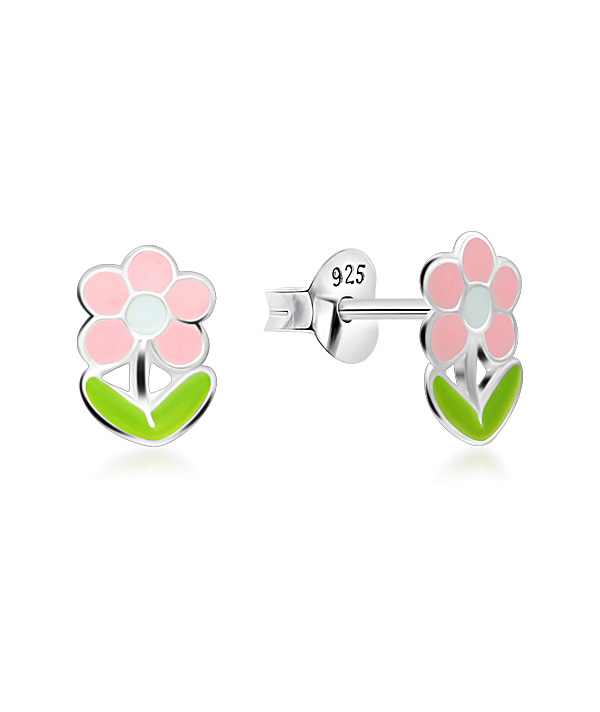 925 Sterling silver stud with Enamel color.