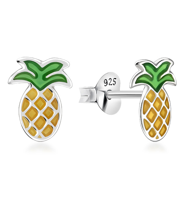 925 Sterling silver stud with Enamel color.