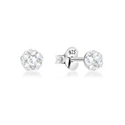 925 Sterling silver stud with multi crystals.