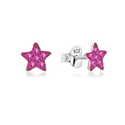 925 Sterling silver stud with multi crystals.