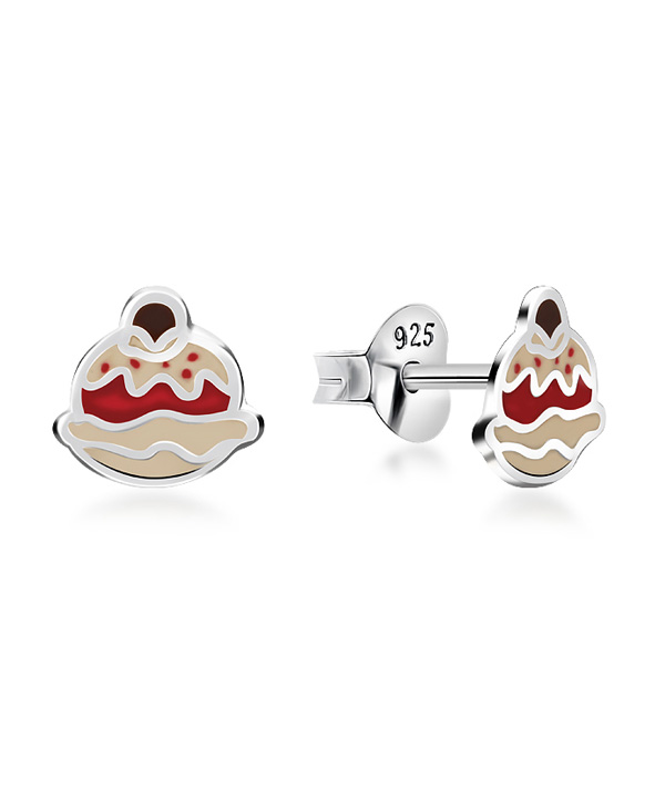 925 Sterling silver stud with Enamel color.