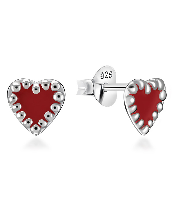 925 Sterling silver stud with Enamel color.