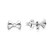 925 Sterling silver stud with crystals.