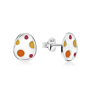 925 Sterling silver stud with Enamel color.