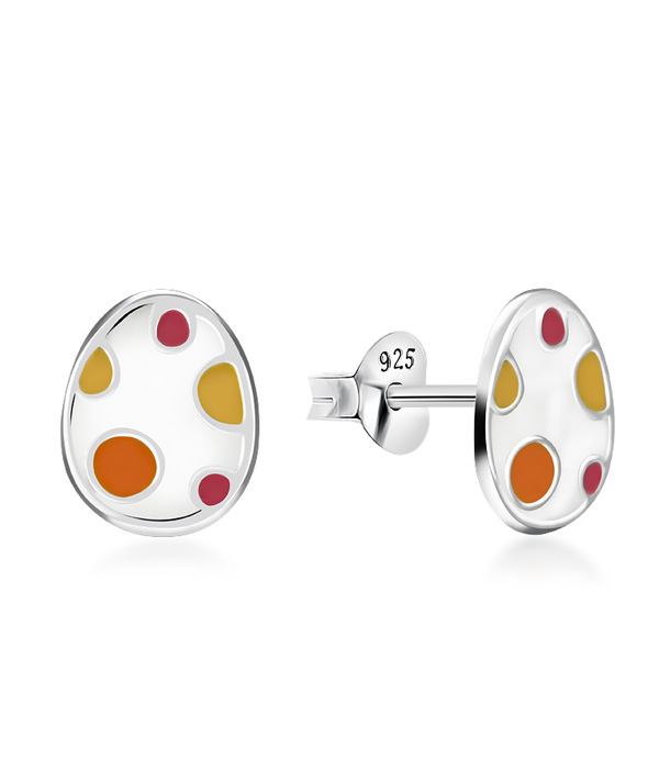 925 Sterling silver stud with Enamel color.