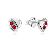 925 Sterling silver stud with crystals.