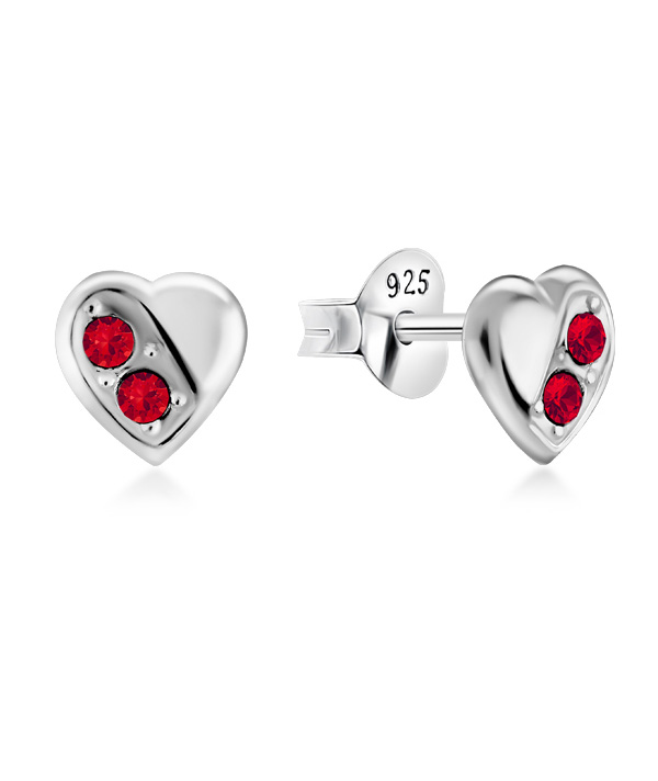 925 Sterling silver stud with crystals.