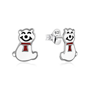 925 Sterling silver stud with Enamel color.