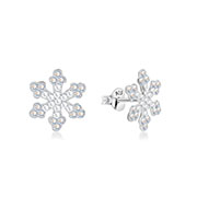 925 Sterling silver stud with multi crystals.