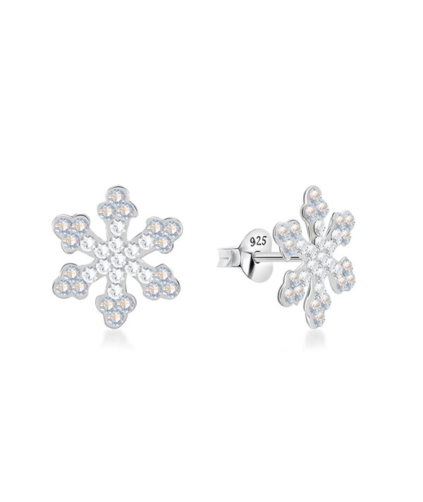 925 Sterling silver stud with multi crystals.