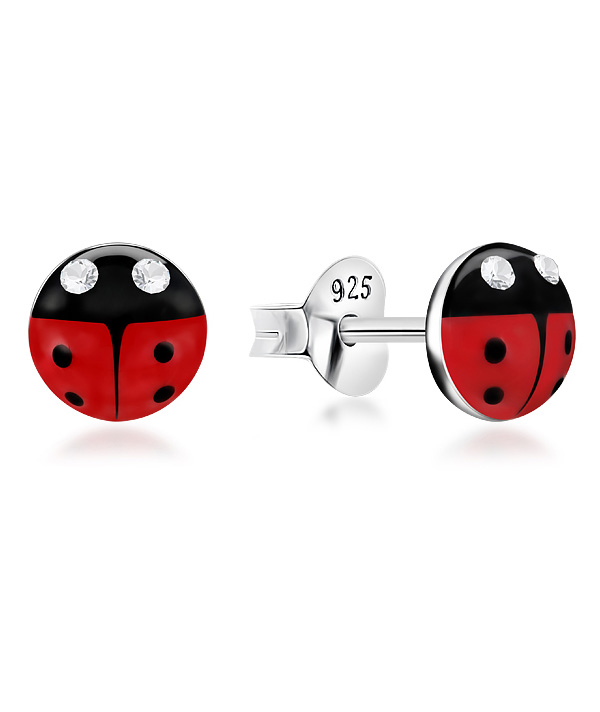 925 Sterling silver stud with Enamel color.