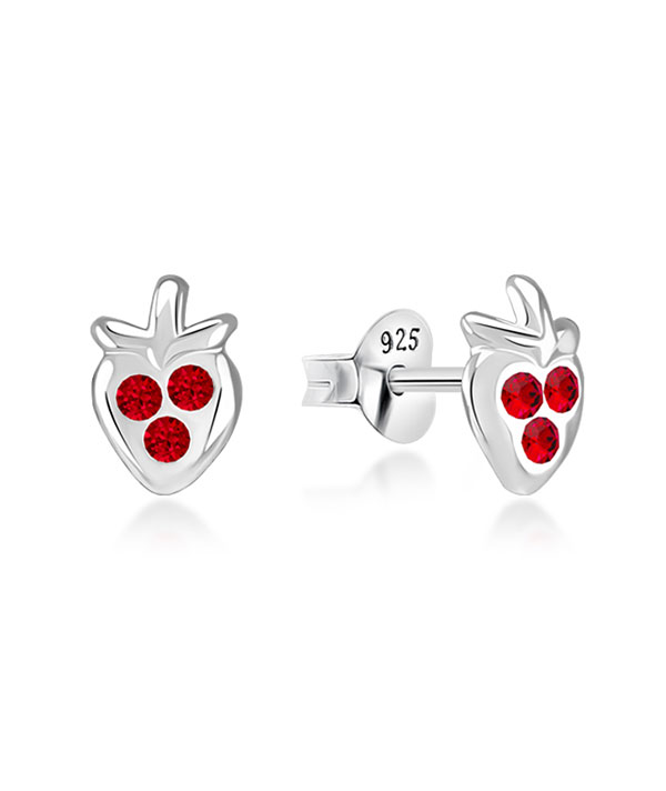 925 Sterling silver stud with crystals.