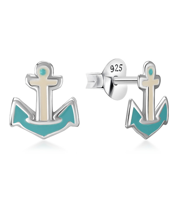 925 Sterling silver stud with Enamel color.