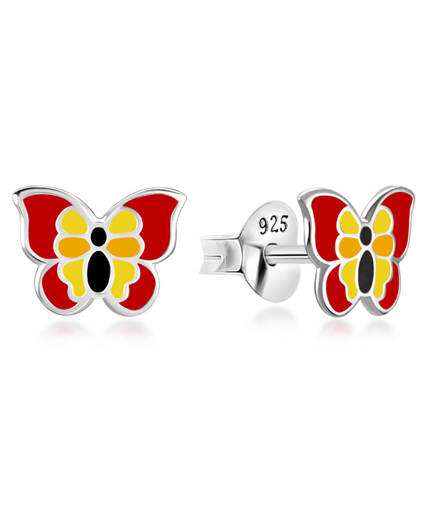 925 Sterling silver stud with Enamel color.