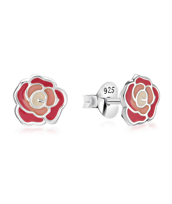 925 Sterling silver stud with Enamel color.