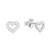 925 sterling silver multi crystals stud.
